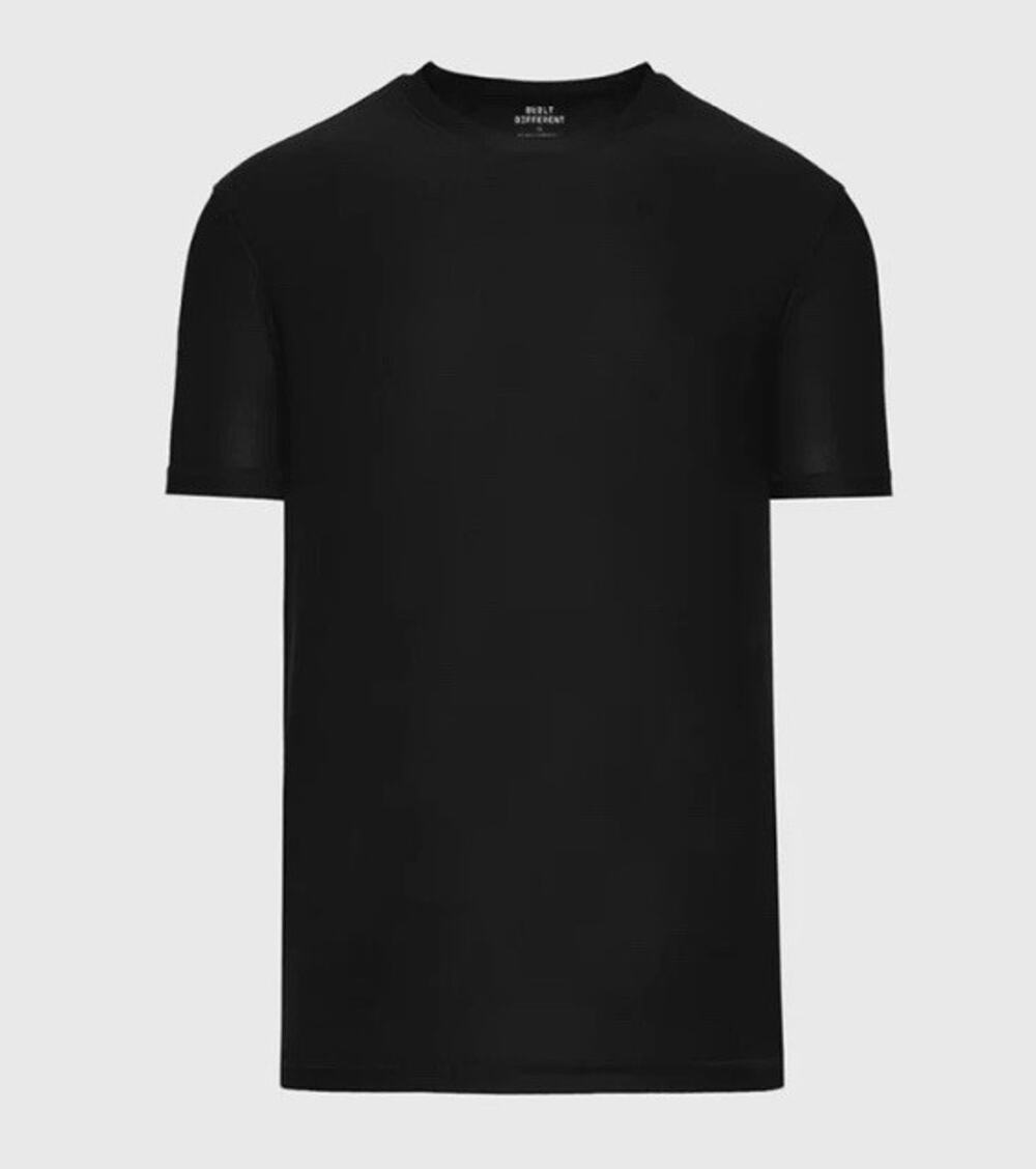 (2) Built Different Black Crew Neck T-Shirt Mens Sz 6XL Streetwear NEW In Bag